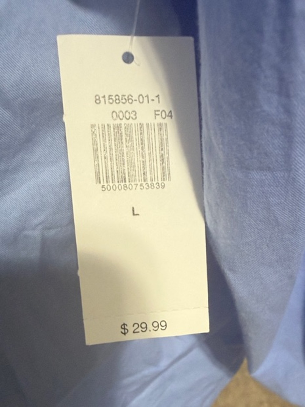 NWT Old Navy Boyfriend Light Blue Button-Down Shirt - Picture 5 of 6